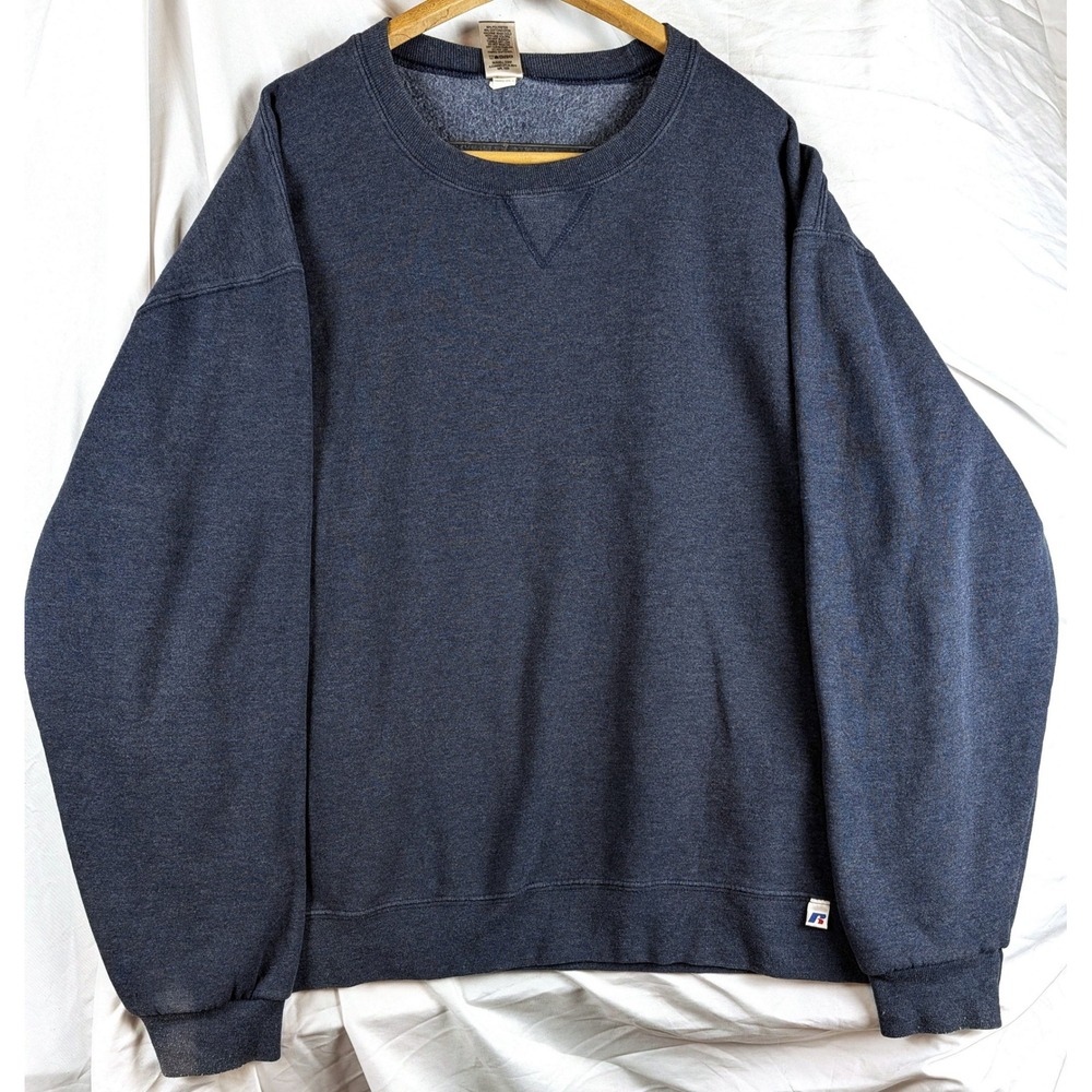 Russell Athletic Dri-Power Sweatshirt Mens XLT Blue Crewneck Pullover Vintage